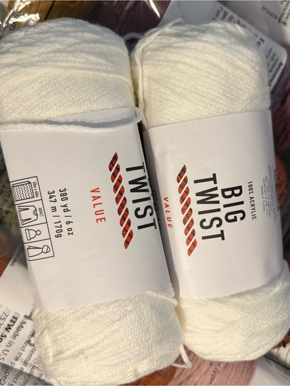 Big Twist Value Yarn - White